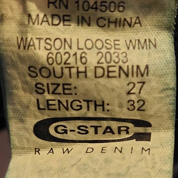 Retro Vintage G-Star Watson Loose Fit Wide Leg Sz 27 NWT - Picture 10 of 10